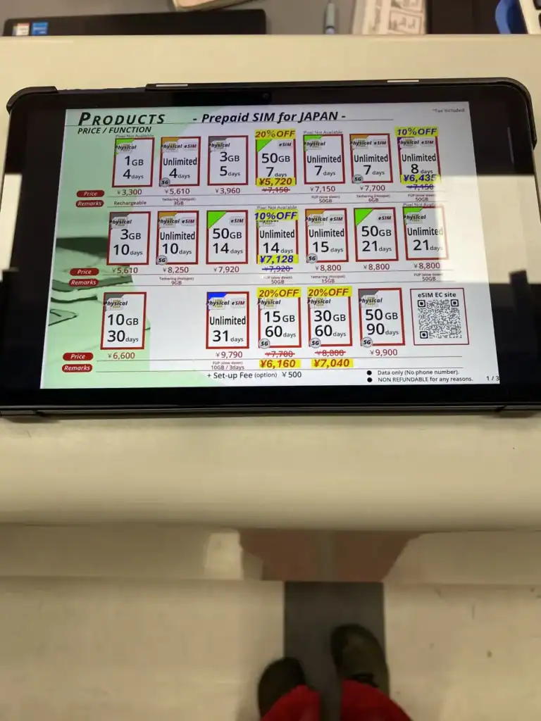 japonsko pocket wifi esim sim karta data internet